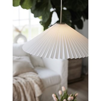 zdjęcie Plisowana lampa papierowa stożek Dora biała 60cm